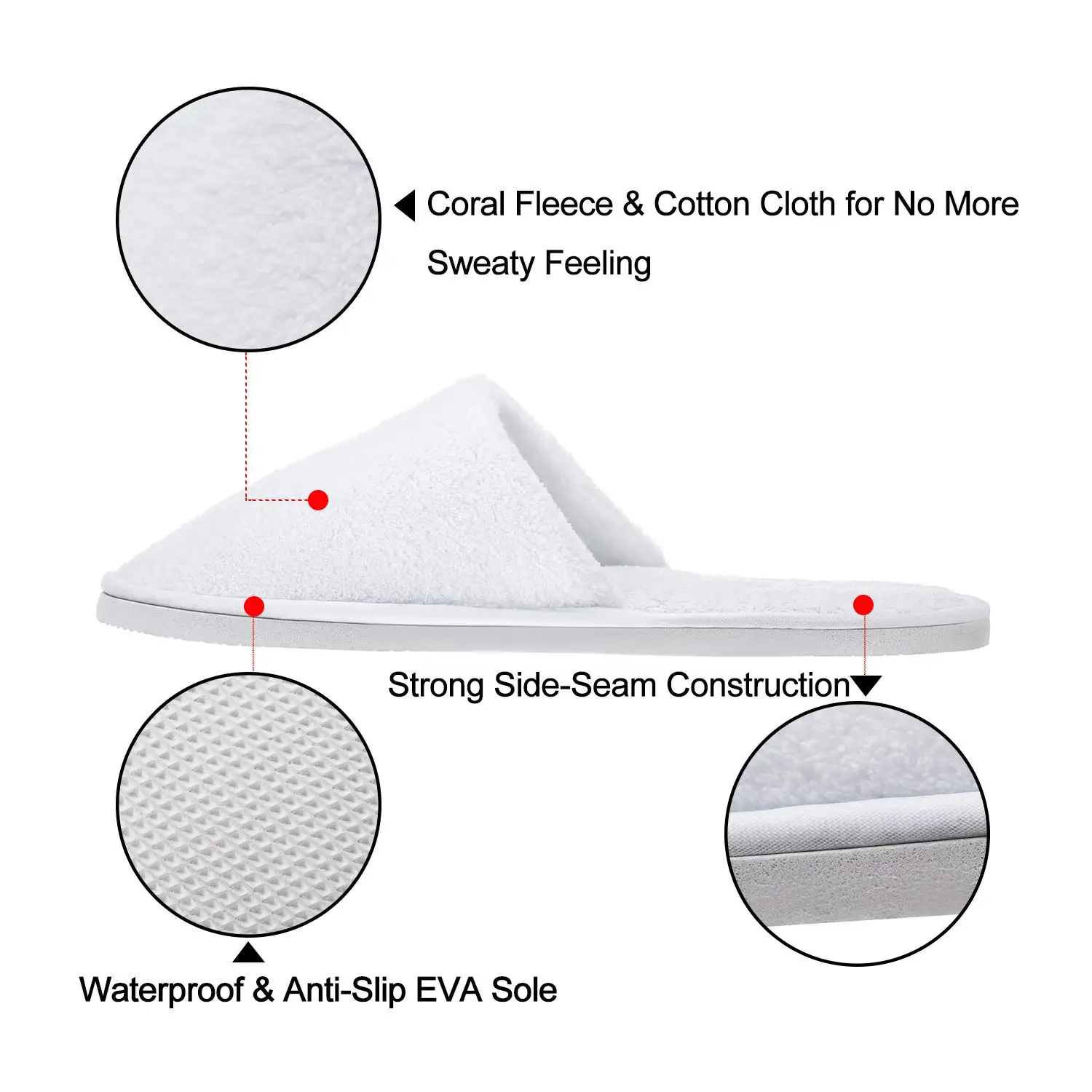 Oem Wholesale Eco Friendly Breathable Disposable Spa Wedding Hotel Slippers Shoes For Hotels With Label Logo