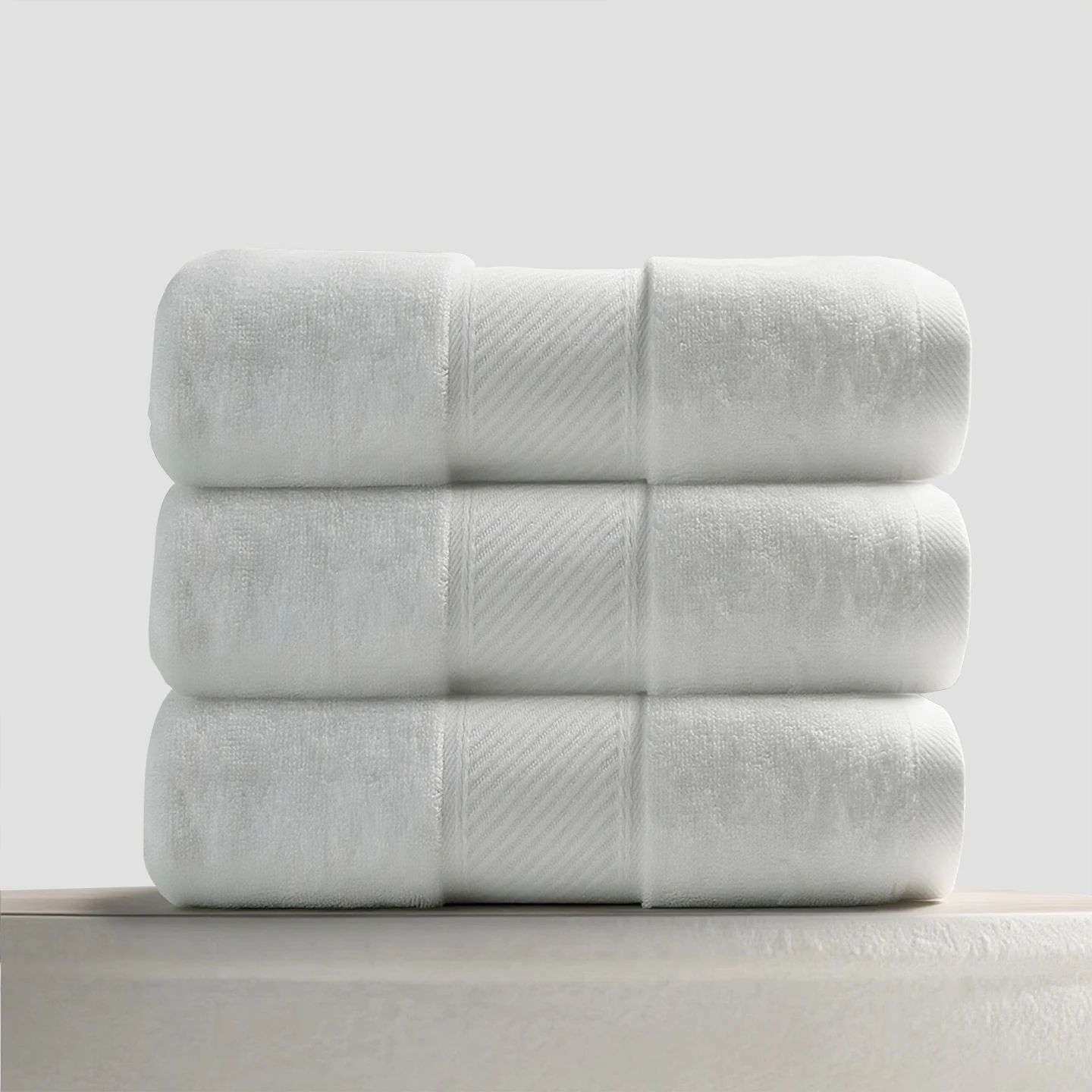 Custom Logo Solid Color White 5 Star Spa Hotel Super Soft Absorbent 100% Cotton Eco-friendly Quick-dry Luxury Bath Towel Set