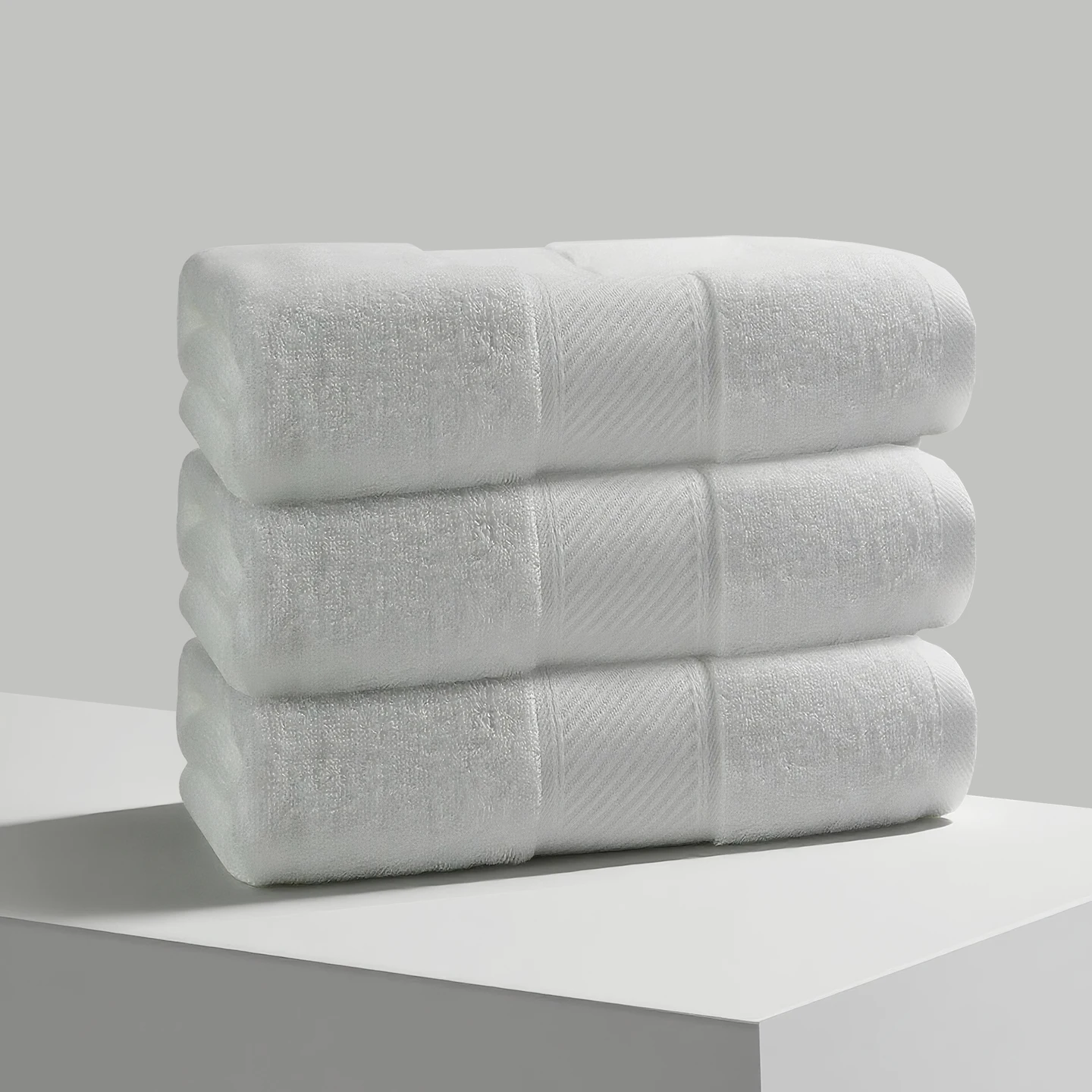 Custom Logo Solid Color White 5 Star Spa Hotel Super Soft Absorbent 100% Cotton Eco-friendly Quick-dry Luxury Bath Towel Set