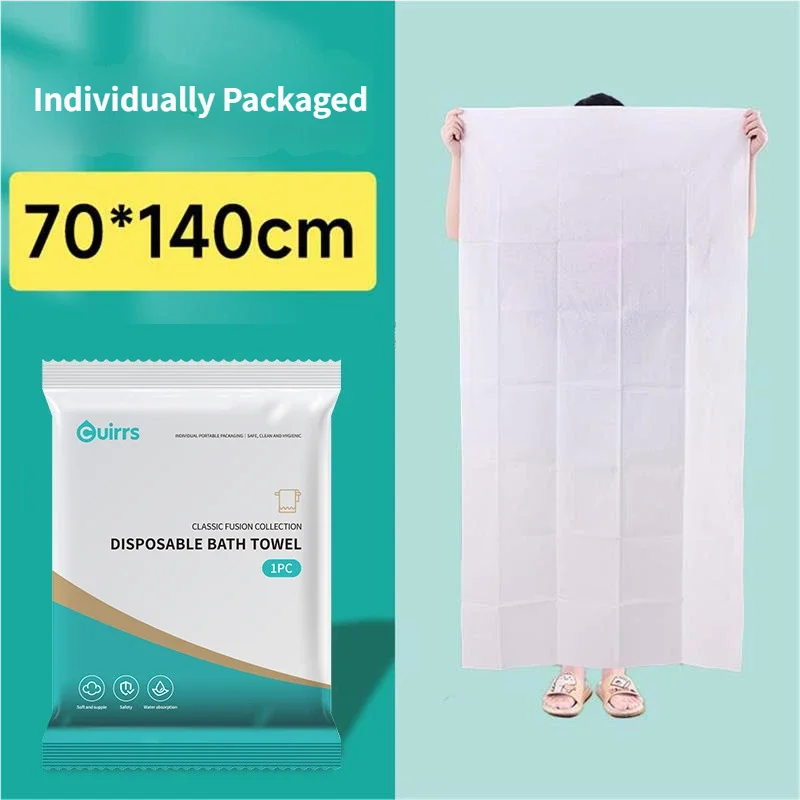 Individually Wrapped Disposable Bath Towel Soft Skin-friendly Oversized 70 * 140 Cm For Spa Salon