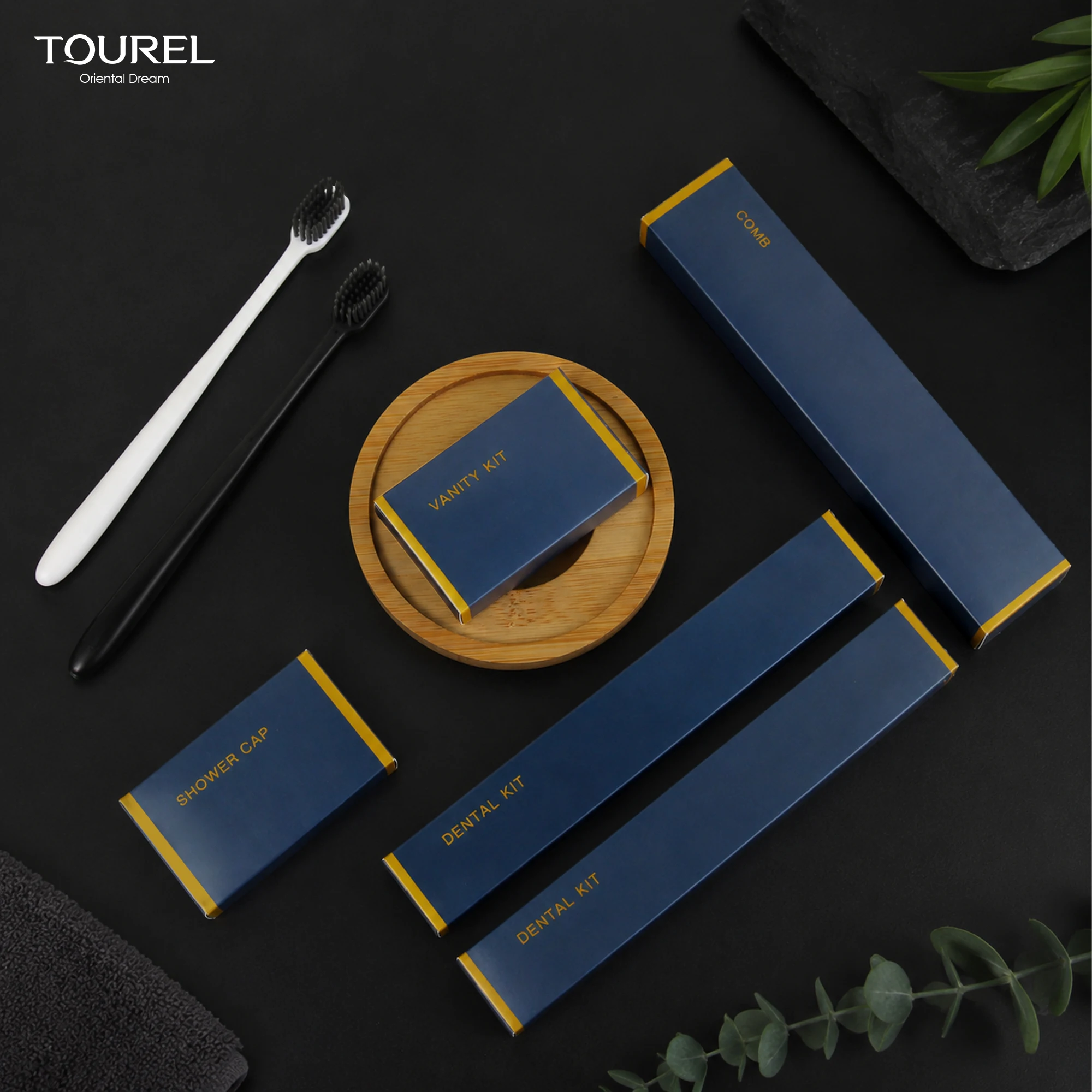 Star Custom Logo Disposable Hotel Amenities Bathroom Kit With Shampoo Soap Toothbrush Shower Gel For Travel Guestroom Supplies