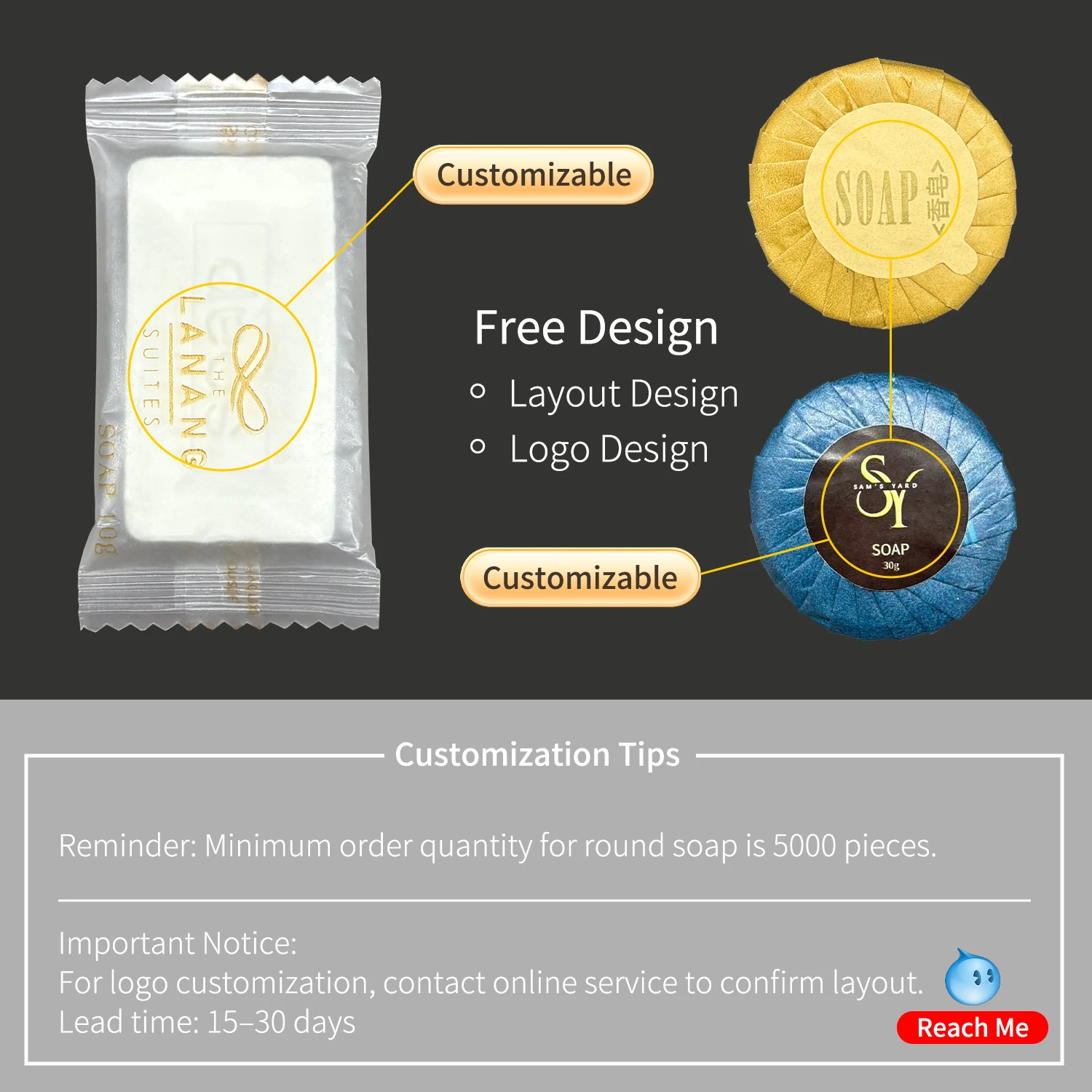 Biodegradable Eco-friendly Natural Gentle Customized Cleansing Pleat Wrapped Hotel Soap For Hotel Amenities Guest Bathroom Use
