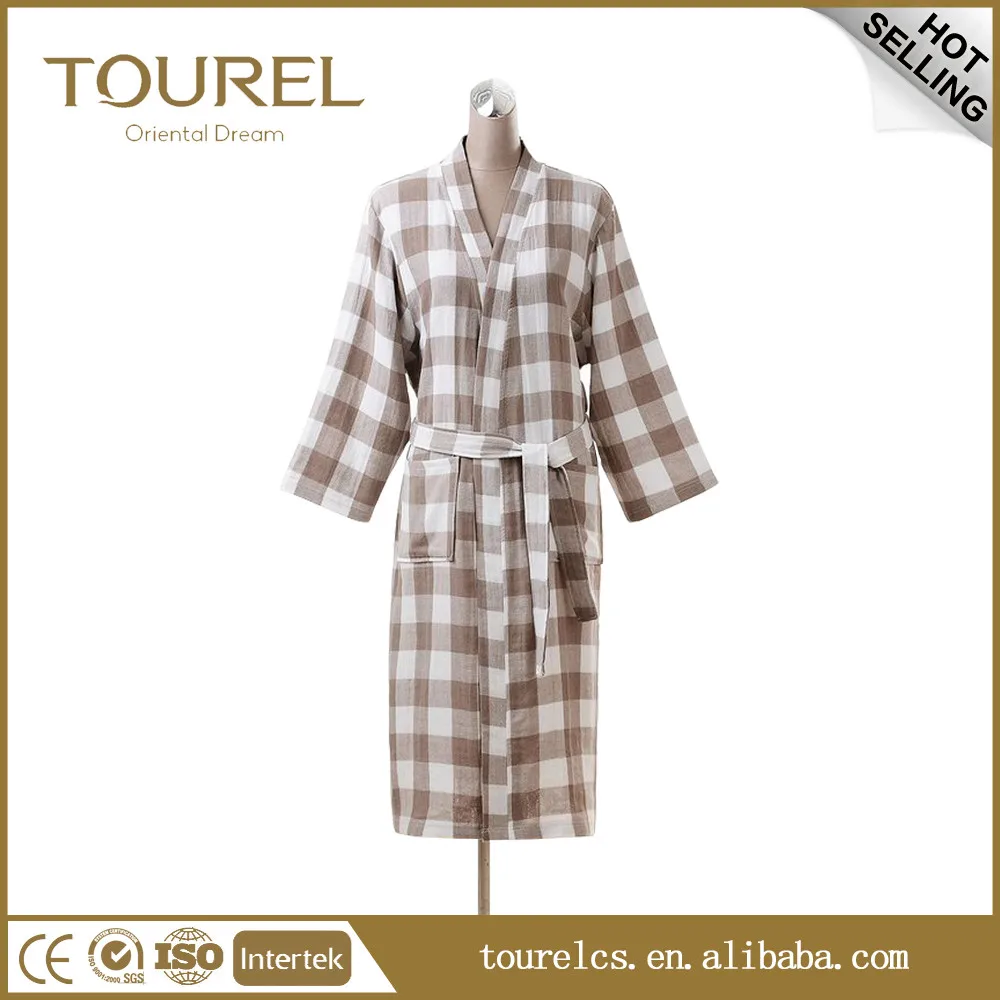 Custom Logo Colorful Cotton Terry Hotel Bathrobe /sleepwear/nightdress/robe