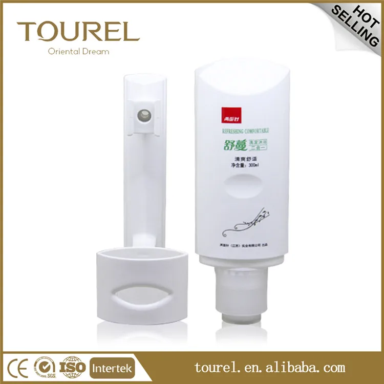 Tourel Brand Luxury Empty Bottle Plastic Soap Liquid Dispenser For Shower Gel Hotel