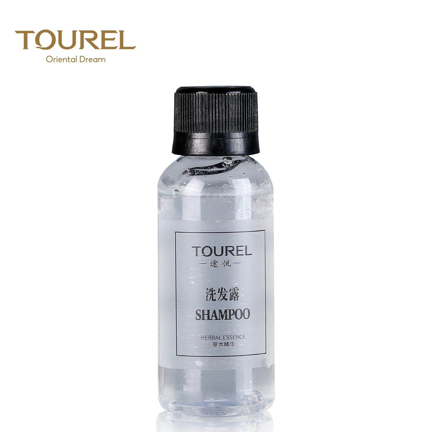 Flacon PE de luxe 30 ml pour kit de nettoyage d'hôtel, shampoing et après-shampoing pour hôtel étoilé